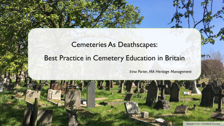 Presentation for the Association of Significant Cemeteries in Europe Conference 2026